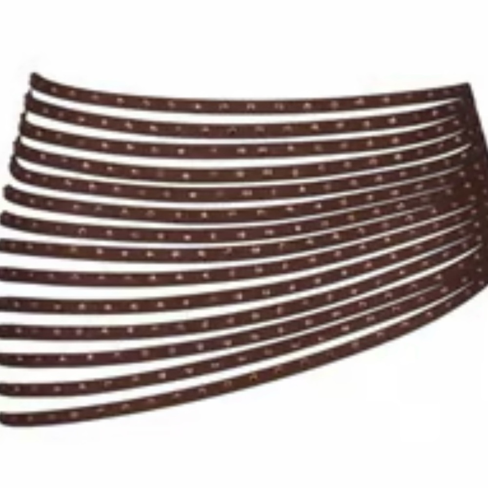 NWT. SKIMS SWIM Coco Brown Rhinestone Strappy Skirt